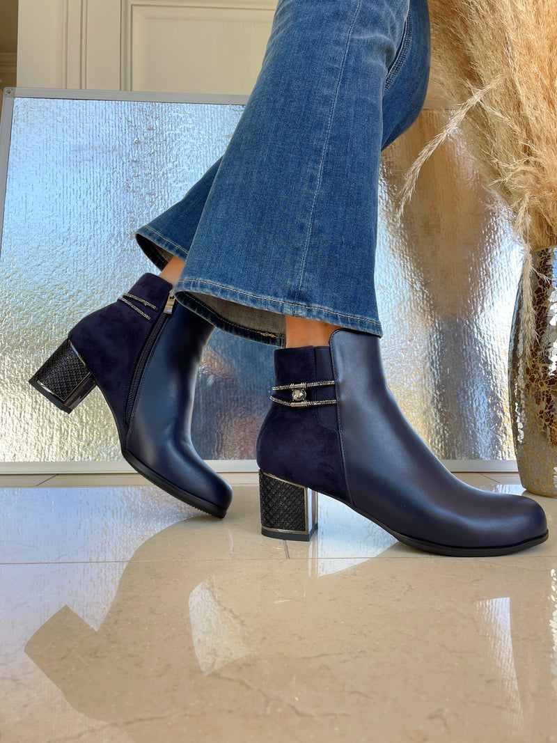 Redz Ankle Boot - Navy F3925