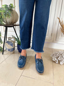 Heavenly Feet 'Shelly' Navy Deck Shoe