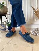 Heavenly Feet 'Shelly' Navy Deck Shoe