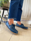 Heavenly Feet 'Shelly' Navy Deck Shoe