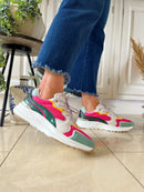 Tommy Bowe Berad Maher Forest Neon Trainer - Pink, Sage Green & Yellow Mix