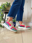 Tommy Bowe Berad Maher Forest Neon Trainer - Pink, Sage Green & Yellow Mix