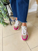 Tommy Bowe Berad Maher Bisque Chrome Wave Trainer - Light & Dark Pink Mix