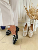 Kate Appleby 'Flitton' Schwarz Shine Loafer - Black & White