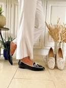 Kate Appleby 'Flitton' Schwarz Shine Loafer - Black & White