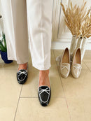 Kate Appleby 'Flitton' Schwarz Shine Loafer - Black & White