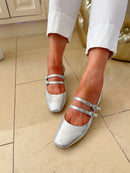 Dancing Matilda Mary Jane Sling-Back 019 Silver