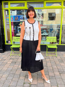 Lexi Floral Applique Pearl Button Waistcoat - Cream