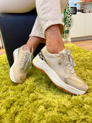 Marco Tozzi Trainers Beige, Gold & Leopard - 2-23763-44 402