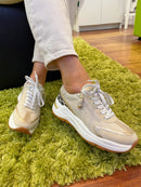 Marco Tozzi Trainers Beige, Gold & Leopard - 2-23763-44 402