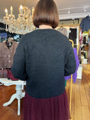 Maddison Jewel Button Cardi - Black