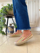 Heavenly Feet 'Sophie' Rainbow Woven Plimsole
