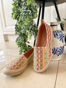 Heavenly Feet 'Sophie' Rainbow Woven Plimsole
