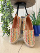 Heavenly Feet 'Sophie' Rainbow Woven Plimsole