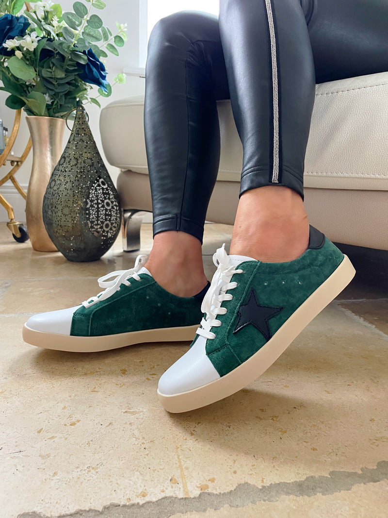 Drilleys "Hundred Forest Ink" Trainers - Green
