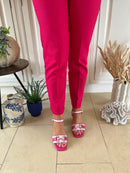 Kate Appleby Dunsden Magenta Block Sandals - Baby Pink & Magenta