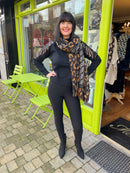 XTI Black Diamante Cowboy Ankle Boot  - Black 141723