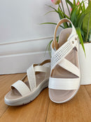 Redz Wedge Sandal - White 161-16A
