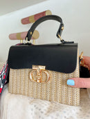 Selma Straw Bag - Black
