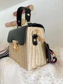 Selma Straw Bag - Black