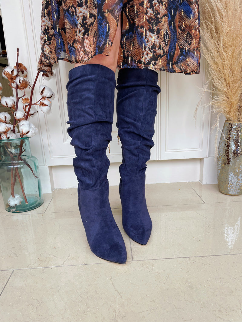 Una Healy "Famous Friends" Knee High Boots - Navy