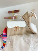 Redz Espadrille Wedge White Sandal 6090-2A