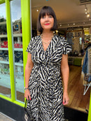 Darla Zebra & Gold Print Dress