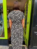 Darla Zebra & Gold Print Dress