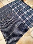 Eddison Tartan & Houndstooth Printed Scarf - Grey & Black