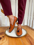 Dancing Matilda "Trapeze Broceada" Loafer Tan