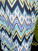 Magic Aztec Printed Magic Maxi Dress- Purple, Aqua & Blue