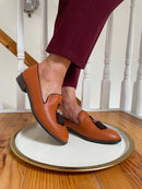 Dancing Matilda "Trapeze Broceada" Loafer Tan