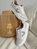 Drilleys "Eighty Cheetah Vanilla" Trainers -Cheetah & Stone