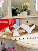 Heavenly Feet Lulu2 Comfort Light Weight Sandal - White