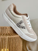 Drilleys "Eighty Cheetah Vanilla" Trainers -Cheetah & Stone