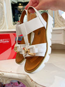 Heavenly Feet Lulu2 Comfort Light Weight Sandal - White