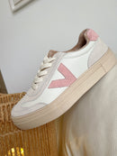 Drilleys "Eighty French Vanilla" Trainers - Bubblegum & Stone