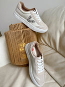 Drilleys "Eighty Cheetah Vanilla" Trainers -Cheetah & Stone