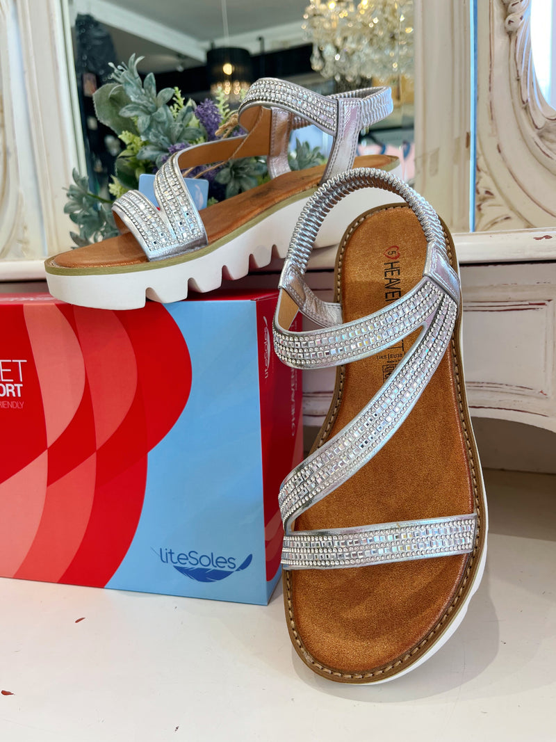 Heavenly Feet Fresco Silver Light Weight Sandal