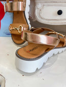 Heavenly Feet Dolores Comfort Light Weight Sandal - Rose Gold