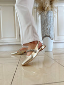 Sorento 'Mount Juliet' Gold Sling Back Pump
