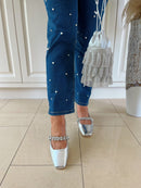 Sorento 'Mount Juliet' Silver Sling Back Pump