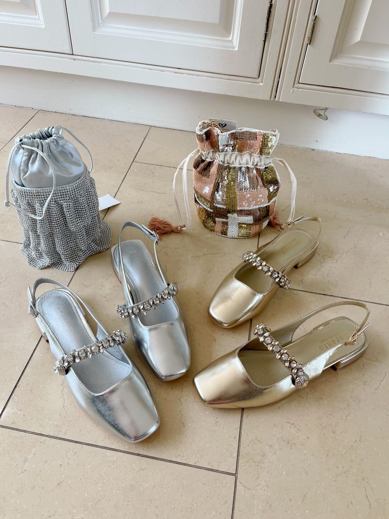 Sorento 'Mount Juliet' Gold Sling Back Pump