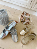 Sorento 'Mount Juliet' Silver Sling Back Pump