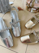 Sorento 'Mount Juliet' Silver Sling Back Pump