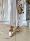 Sorento 'Mount Juliet' Gold Sling Back Pump