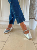 Sorento 'Mount Juliet' Silver Sling Back Pump