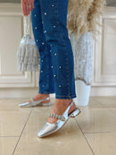 Sorento 'Mount Juliet' Silver Sling Back Pump