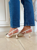 Sorento 'Wrights' Pearl Sling Back Stiletto