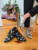 Dancing Matilda "Trapeze Plata Estrella" Brogue - Silver